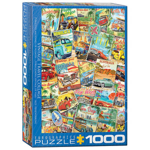 PFG Vintage Travel Collage (Usage/Used - PUZZLES FOR GOOD)