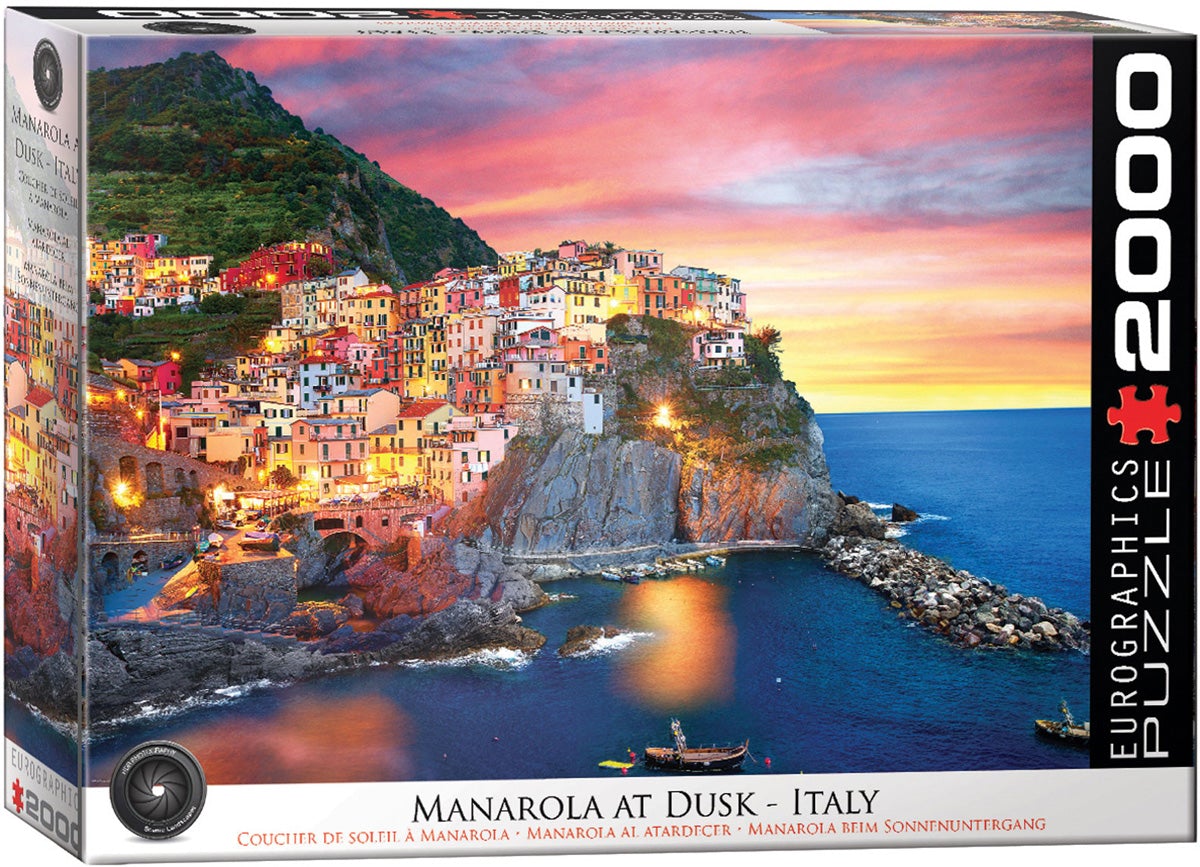 HDR Photography - Manarola at Dusk, Italy (2000pcs)