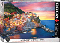 HDR Photography - Manarola at Dusk, Italie (2000pcs)