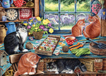 Chats à la cabane de jardin (puzzle)