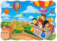 Ride en ballon sur la grande paroi de la Chine (puzzle en forme)