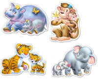 Babies de la jungle (puzzles en forme 4x)