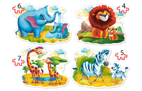 Animaux d'Afrique (puzzles en forme 4x)