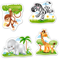 Animaux africains (puzzles en forme 4x)