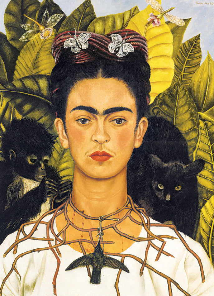 Frida Kahlo - Self Portrait with Thorn Necklace and Hummingbird