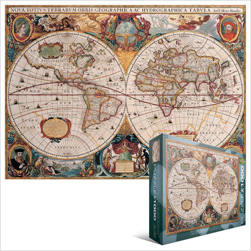 Antique World Map, 1000 Pieces