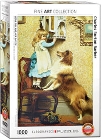 Petite fille et sa Sheltie, Charles B. Barber