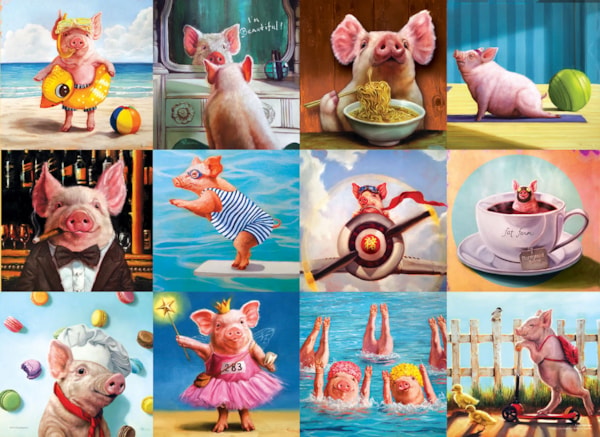 PFG Funny Pigs, Lucia Heffernan (Usage/Used - PUZZLES FOR GOOD)