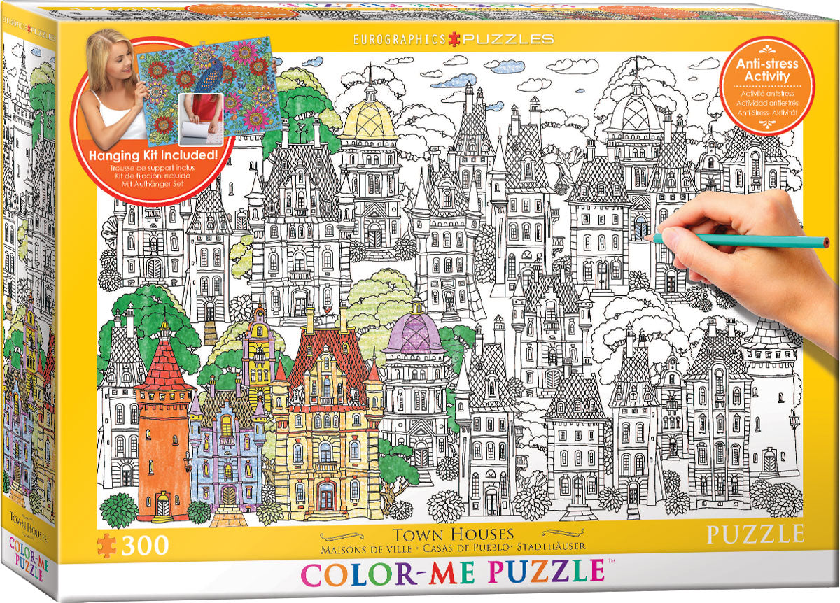 Town Houses Color-Me Puzzle (Maison de Ville)