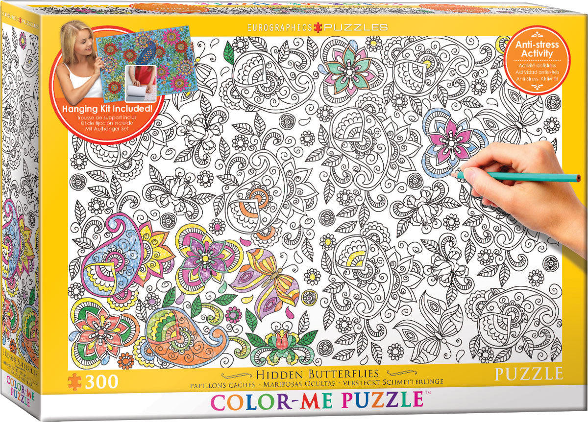 Hidden Butterflies Color-Me Puzzle (Papillons Cache)