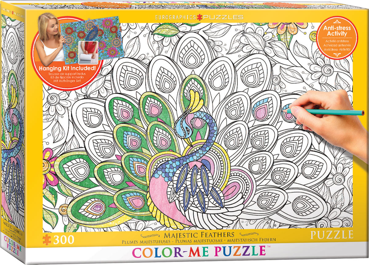 Majestic Feathers Color-Me Puzzle (Plumes Majestueuses)