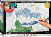 Starry Night, La Nuit Etoilee - Vincent Van Gogh (Color-Me Puzzle)