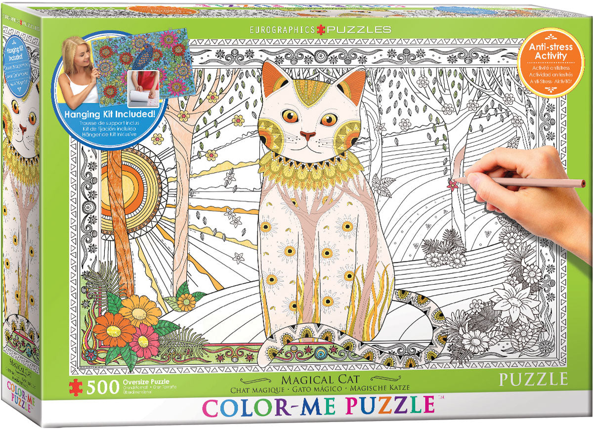 Magical Cat Color-Me Puzzle (Chat Magique)