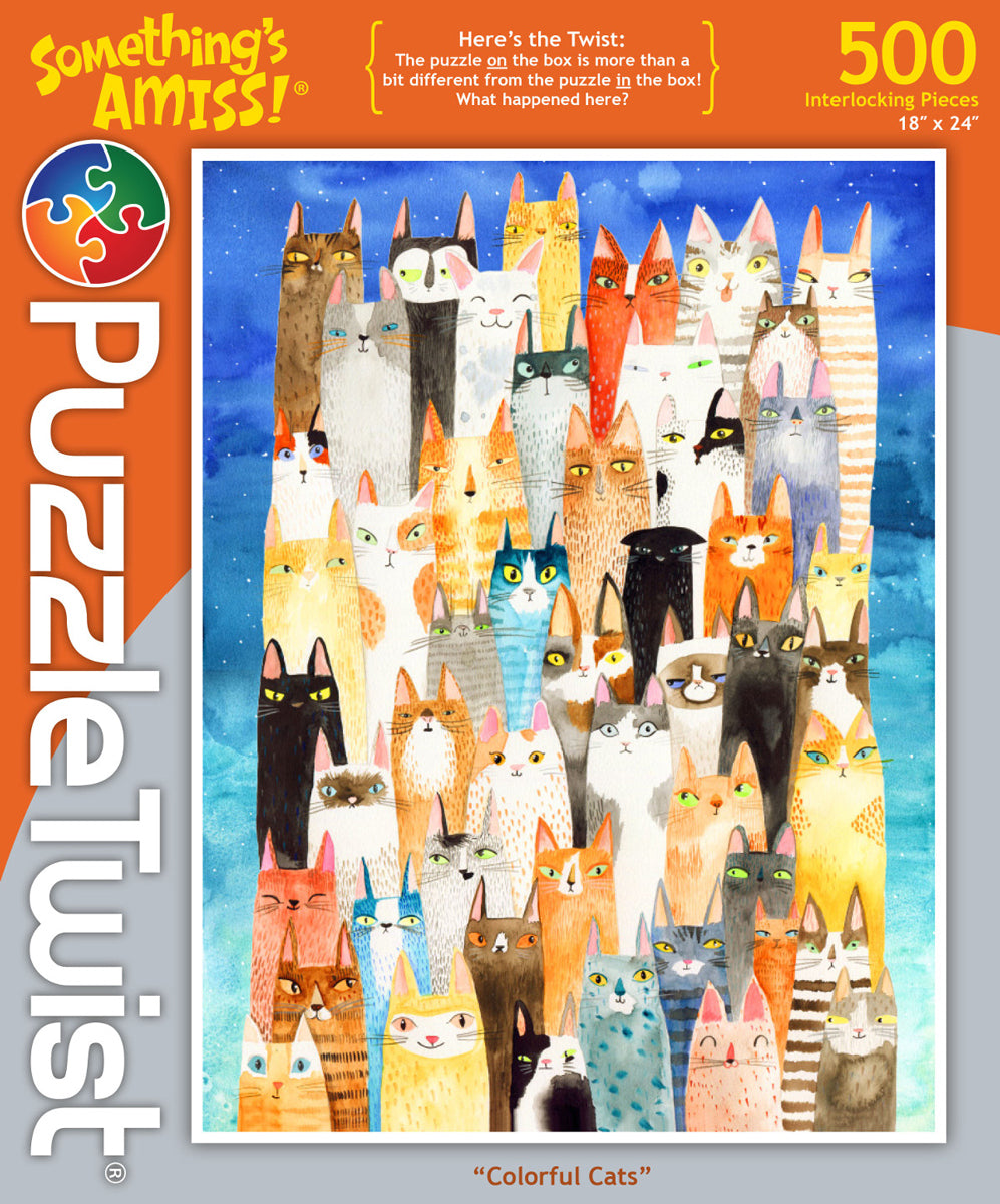 Colorful Cats - Something's Amiss (500pcs)
