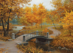 PFG Autumn in an Old Park, Eugene Lushpin (Usage/Used - PUZZLES FOR GOOD)