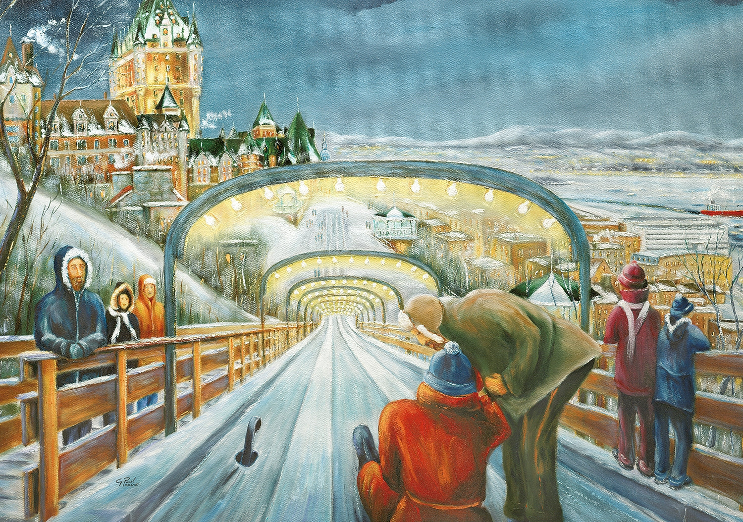 Sledding at the Chateau, Giroux (1000pcs)