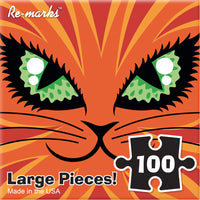 Monstre de chat orange (cube)