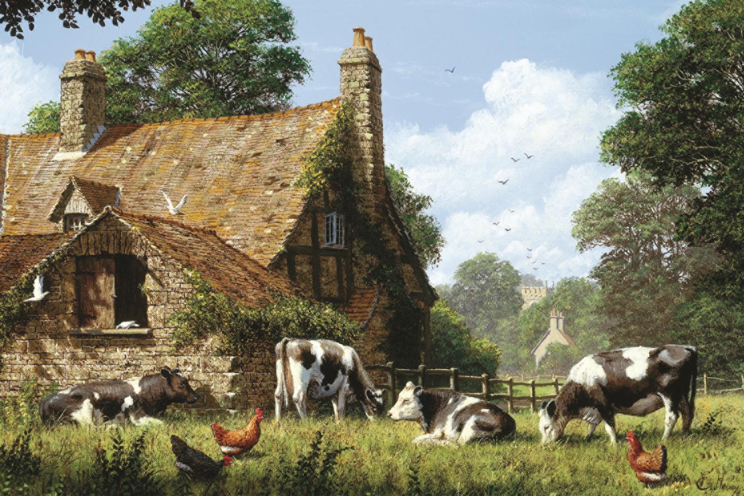Cows at a Farm, Edward Hersey