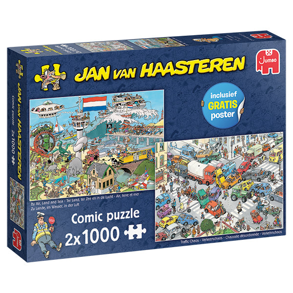 JVH 2-in-1 Traffic Chaos/By Air, Land & Sea (2×1000 pieces)
