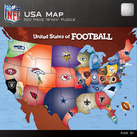 NFL United States of Football - USA Map, carte sportive