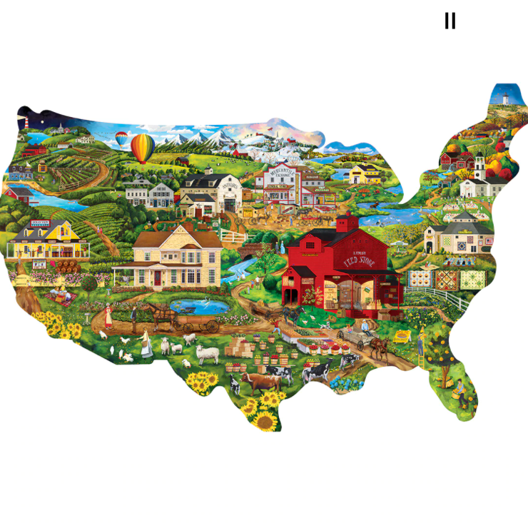 Contours Shaped - America the Beautiful (1000pcs)