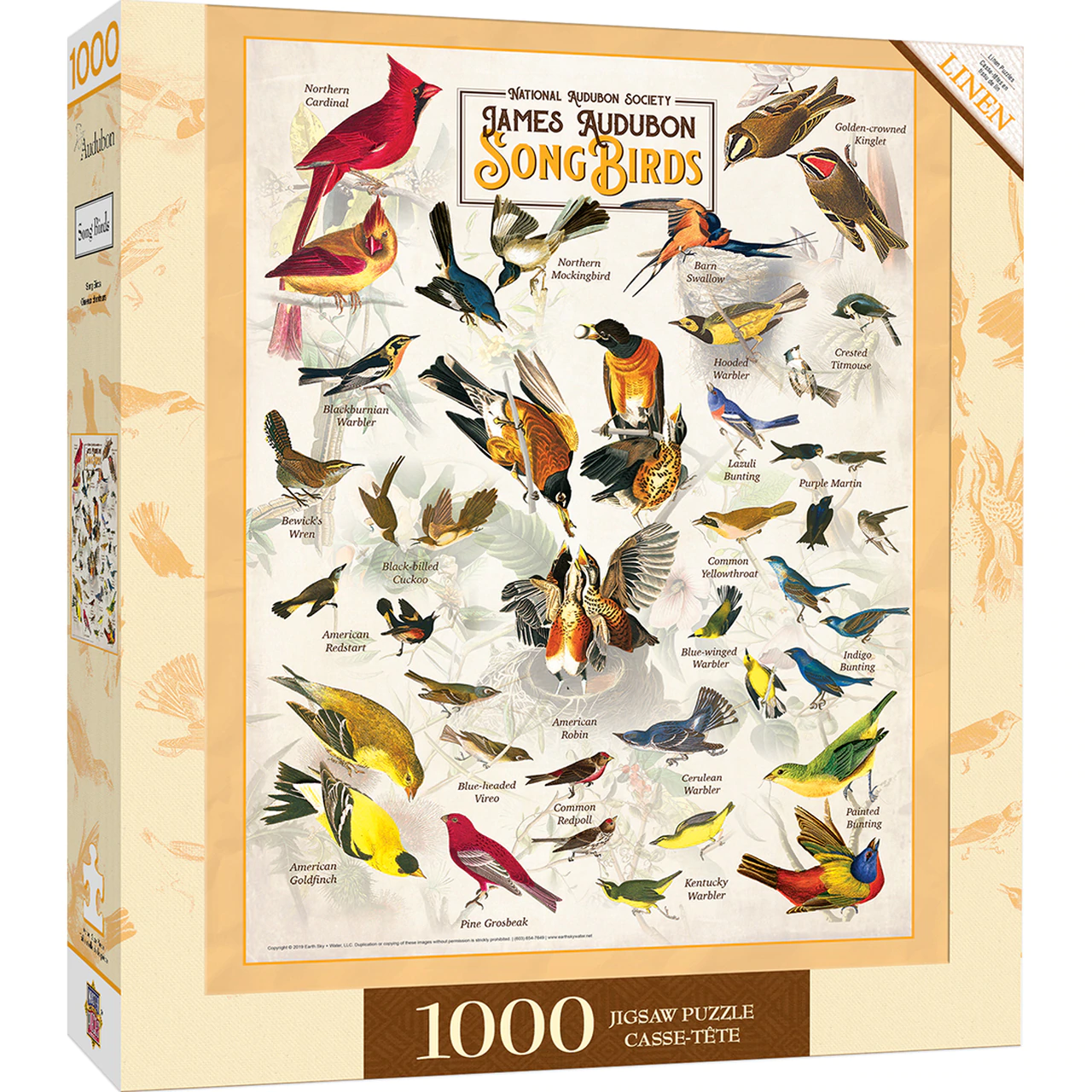 Affiche art - oiseaux chanteurs Audubon