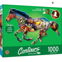 Contours en forme - chevaux autour (1000 pc)