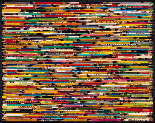 Collage au crayon PFG, Maureen Rupprecht (Usage/Used - PUZZLES FOR GOOD)