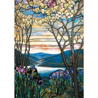 Magnolias et iris, Tiffany
