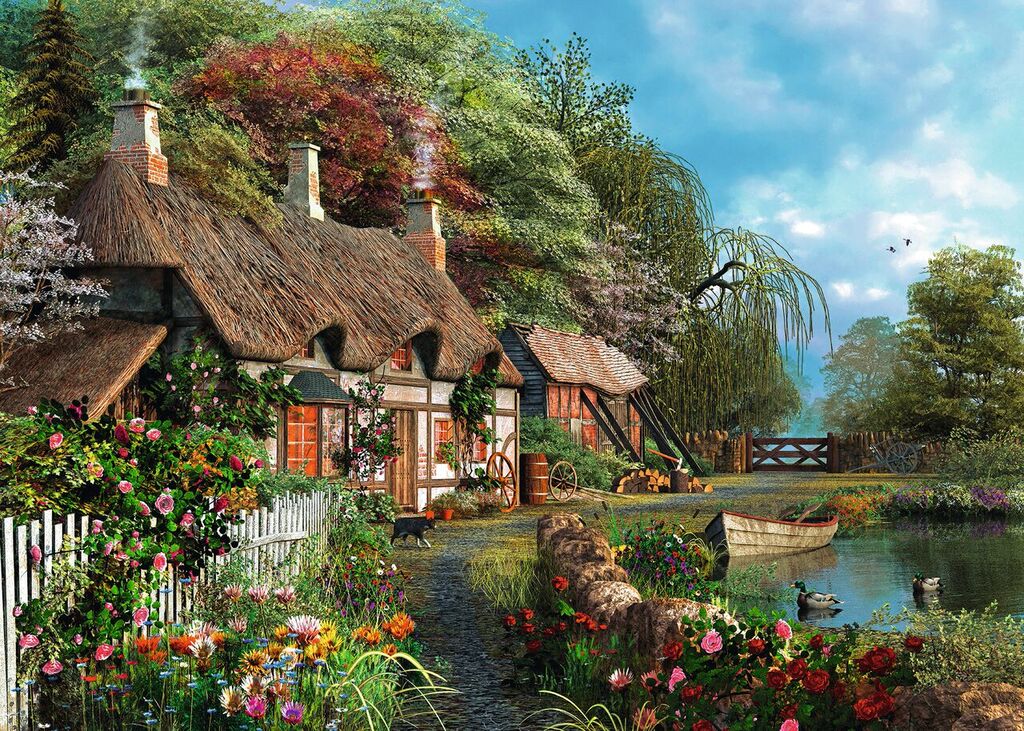 Cottage On A Lake - JigsawJungle.com