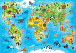 Carte du monde des animaux