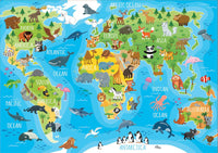 Carte du monde des animaux