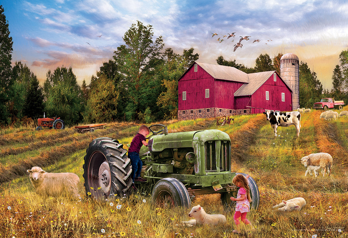 Vintage Tractor Shaped Collectable Tin (550pcs)