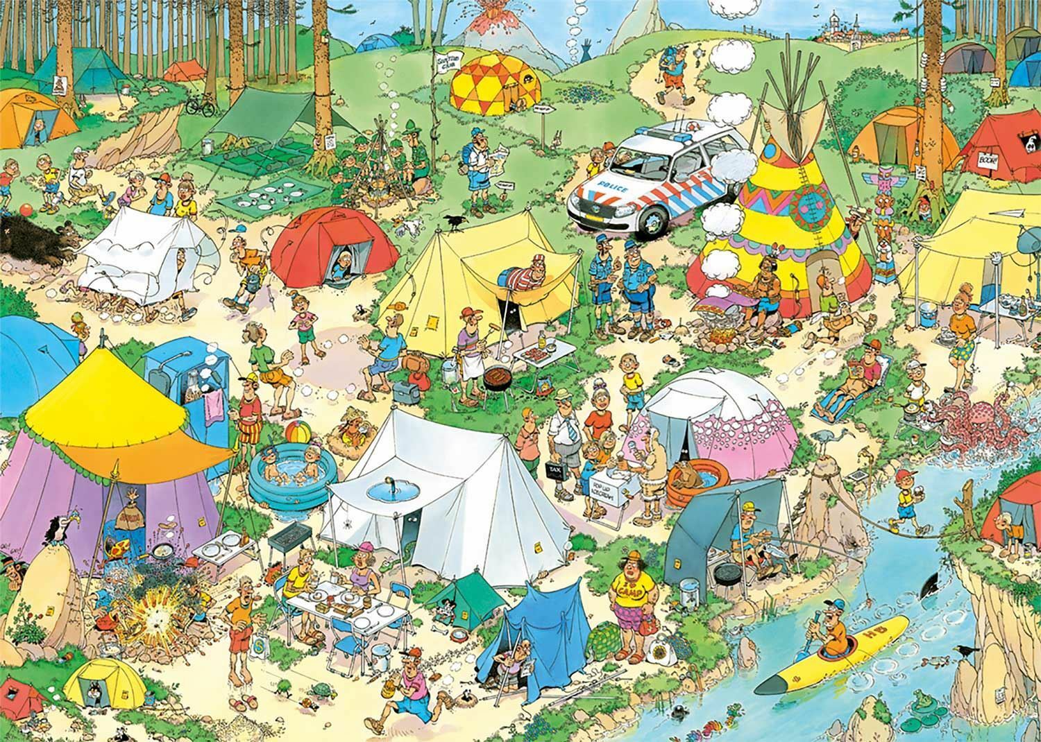 Camping dans la nature forestière / camping, JVH (1000pcs)