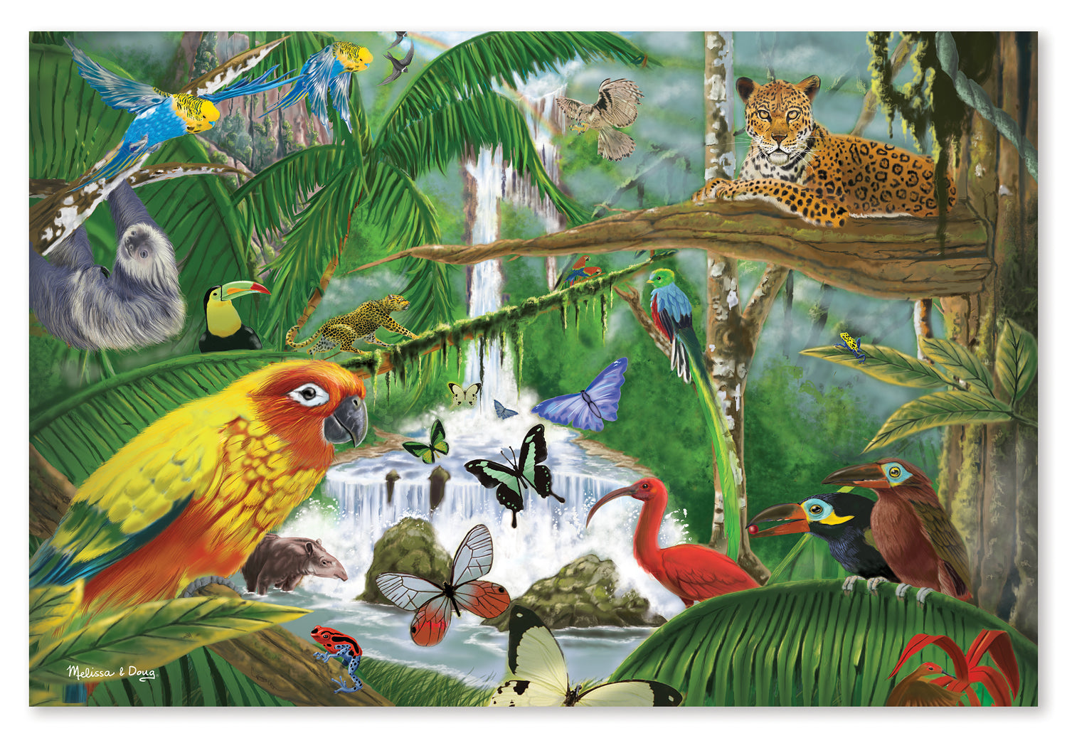 Puzzle de majesté de forêt tropicale