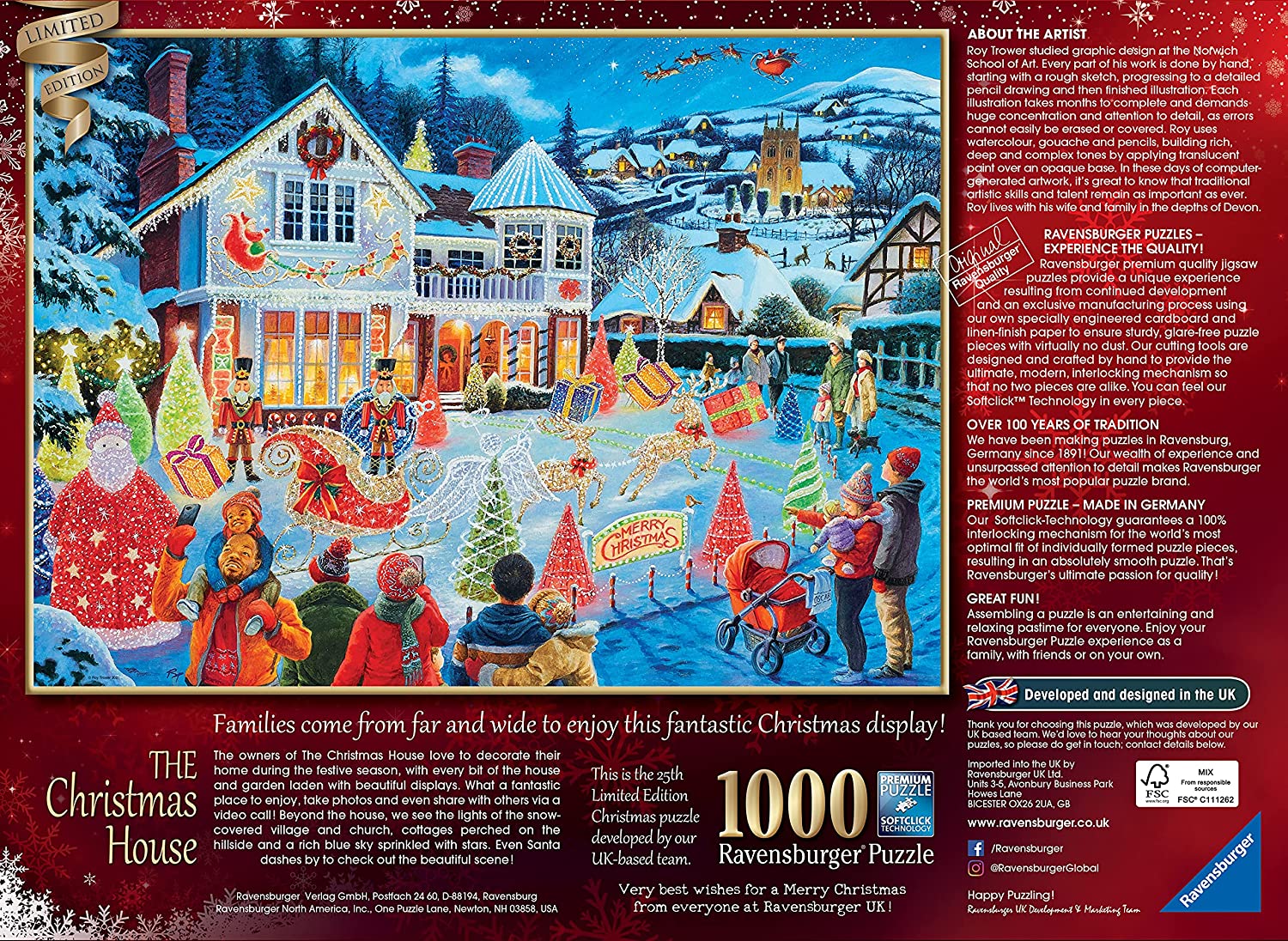 Ravensburger la maison de Noël, Roy Trower (1000pcs)