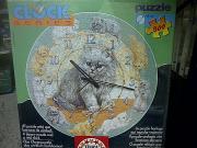 Puzzle d'horloge de chatons ludiques