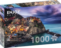 Manarola au crépuscule, Cinque Terre, Italie (1000pcs)