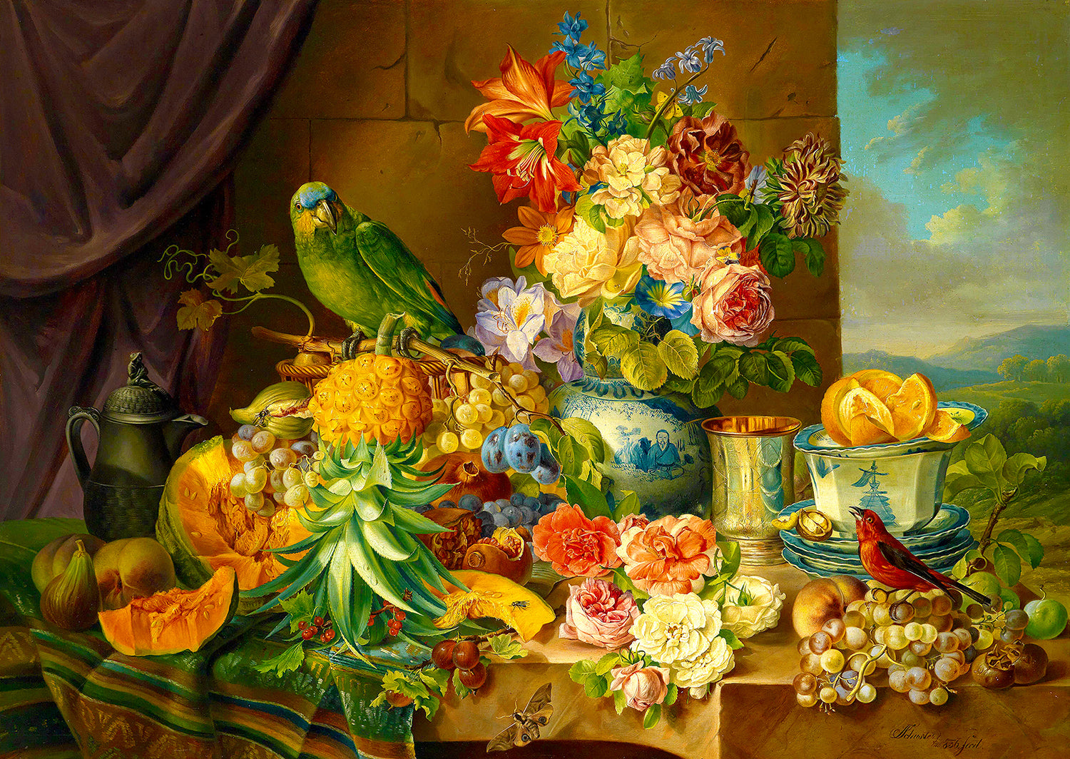 Enjoy- Still Life with Fruit and a Parrot (1000pcs)