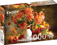 Still Life with Orange Dahlias (1000pcs)
