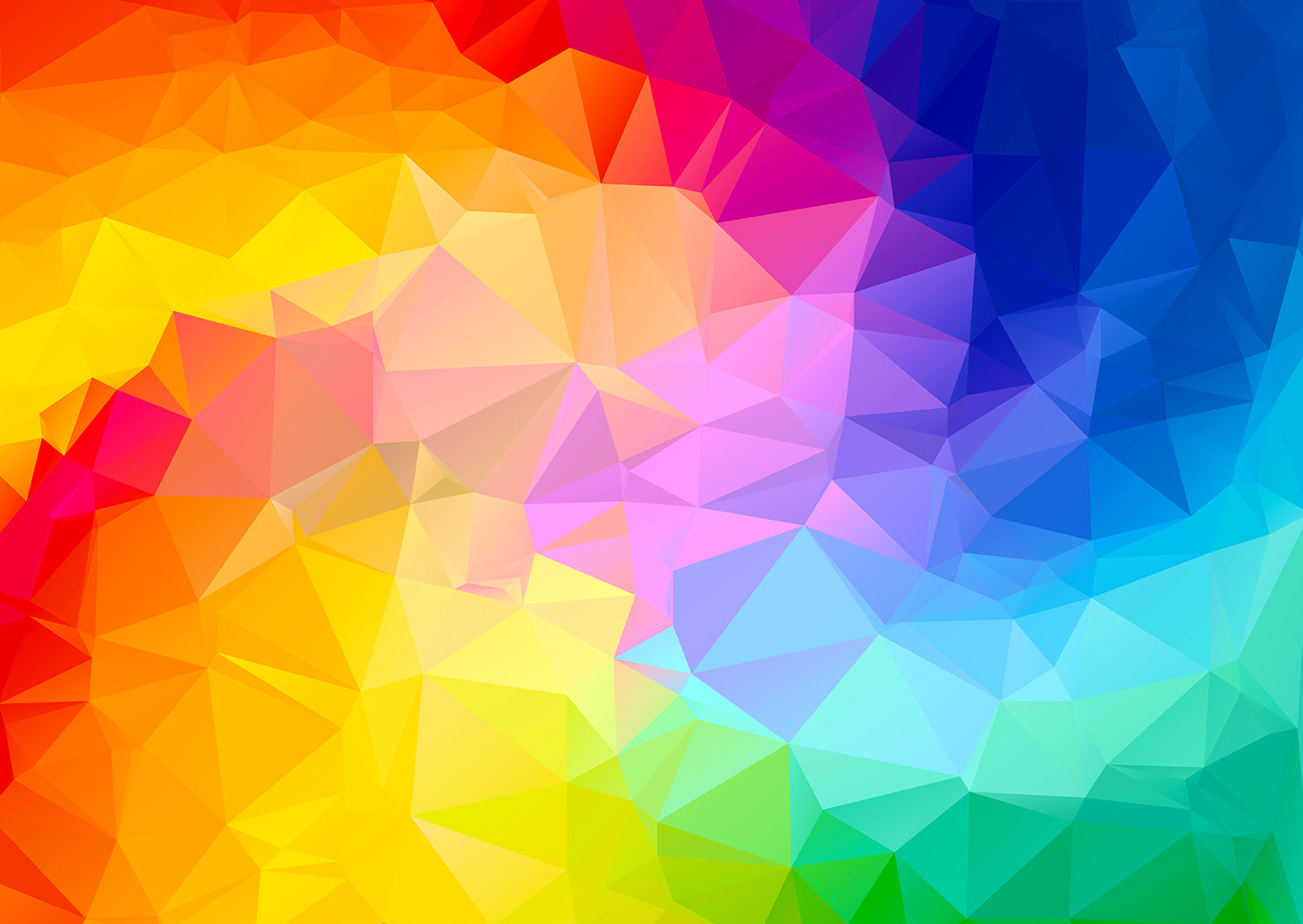 Rainbow Gradient Poligonal Swirl (1000pcs)