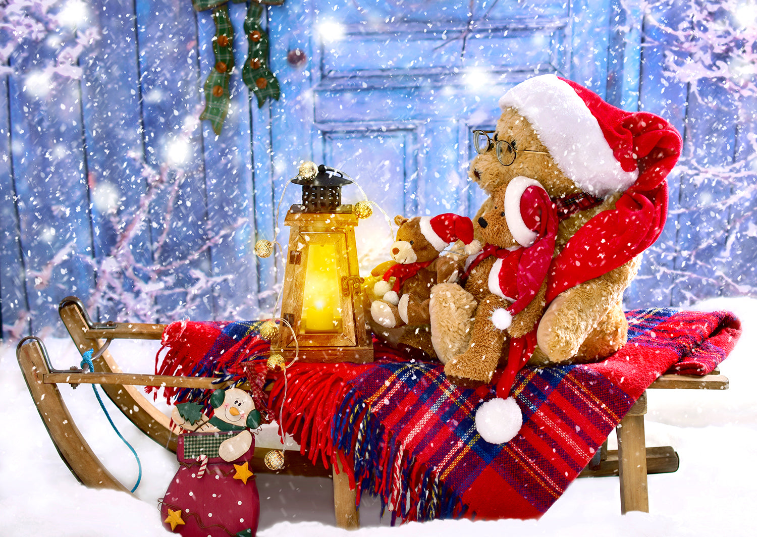 Teddy Bears with Santa Hats (1000pcs)