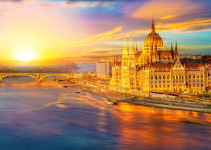Parlement hongrois au coucher du soleil (1000pcs)