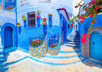 Turquoise Street in Chefchaouen (1000pcs)