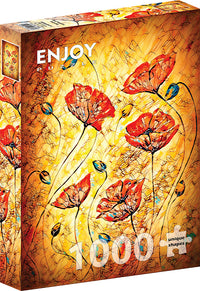 Red Poppies Painting (1000pcs)