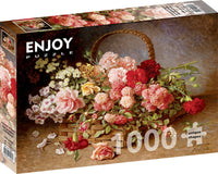Un panier de roses et d'œillets, Hans Buchner (1000pcs)