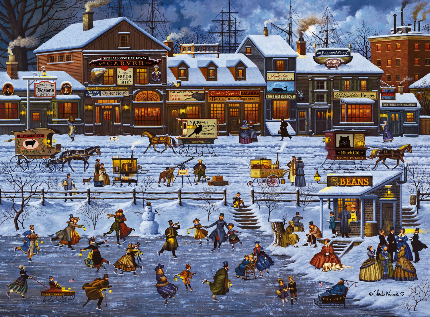 Bostonians and Beans, Charles Wysocki (1000pcs)