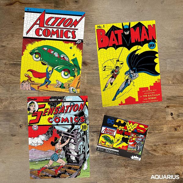 DC Comics - Batman, Superman, Wonder Woman (3 x 500pc Puzzles)