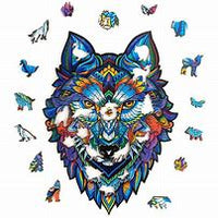 Majestic Wolf (Size M) (Wooden Jigsaw Puzzle)
