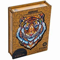 Beau tigre (taille m) (puzzle en bois)